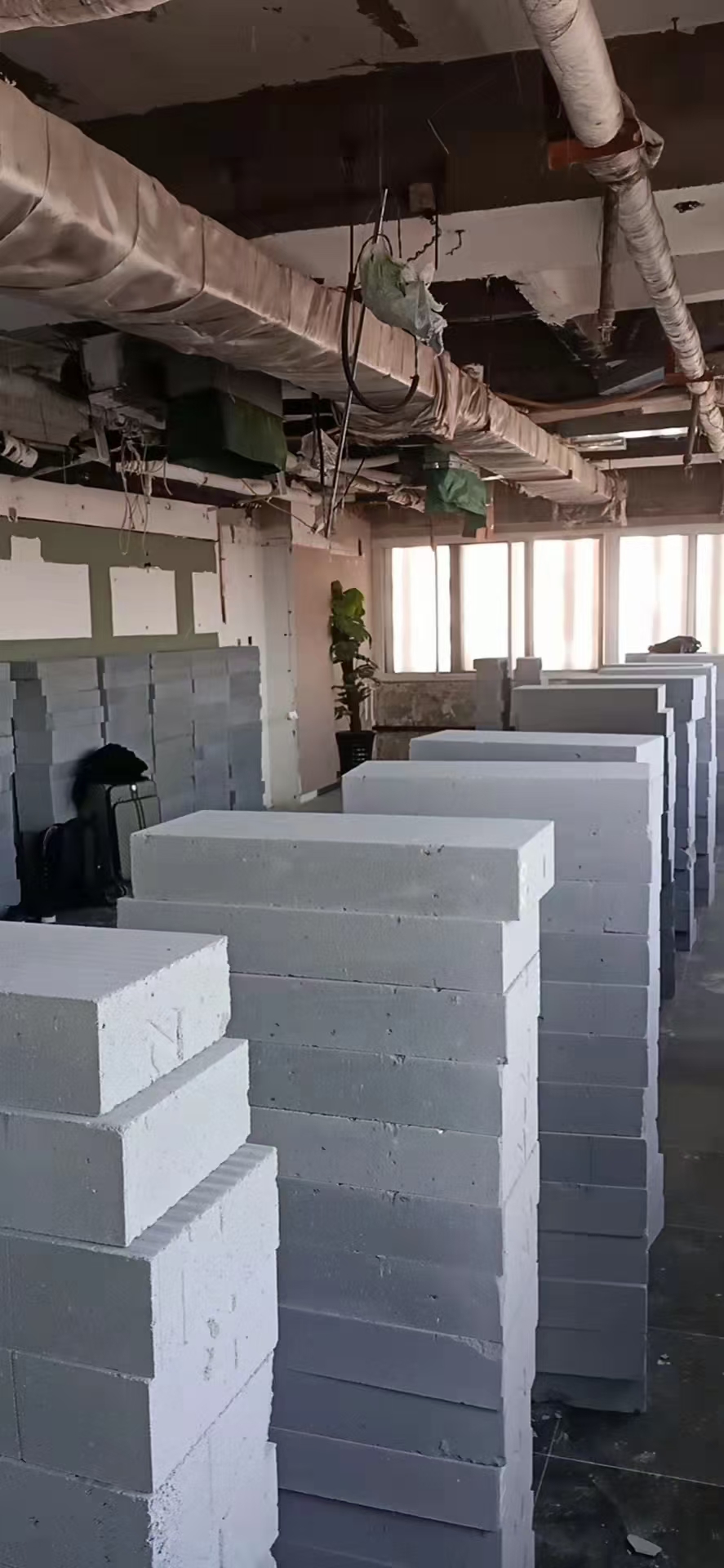 加气块隔墙快速施工